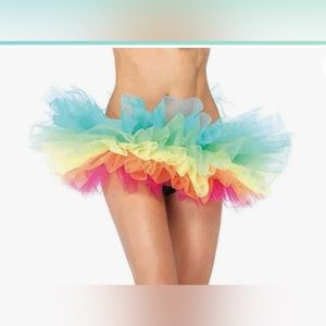 Leg avenue. Rainbow organza tutu for adults. One Size. Rainbow.